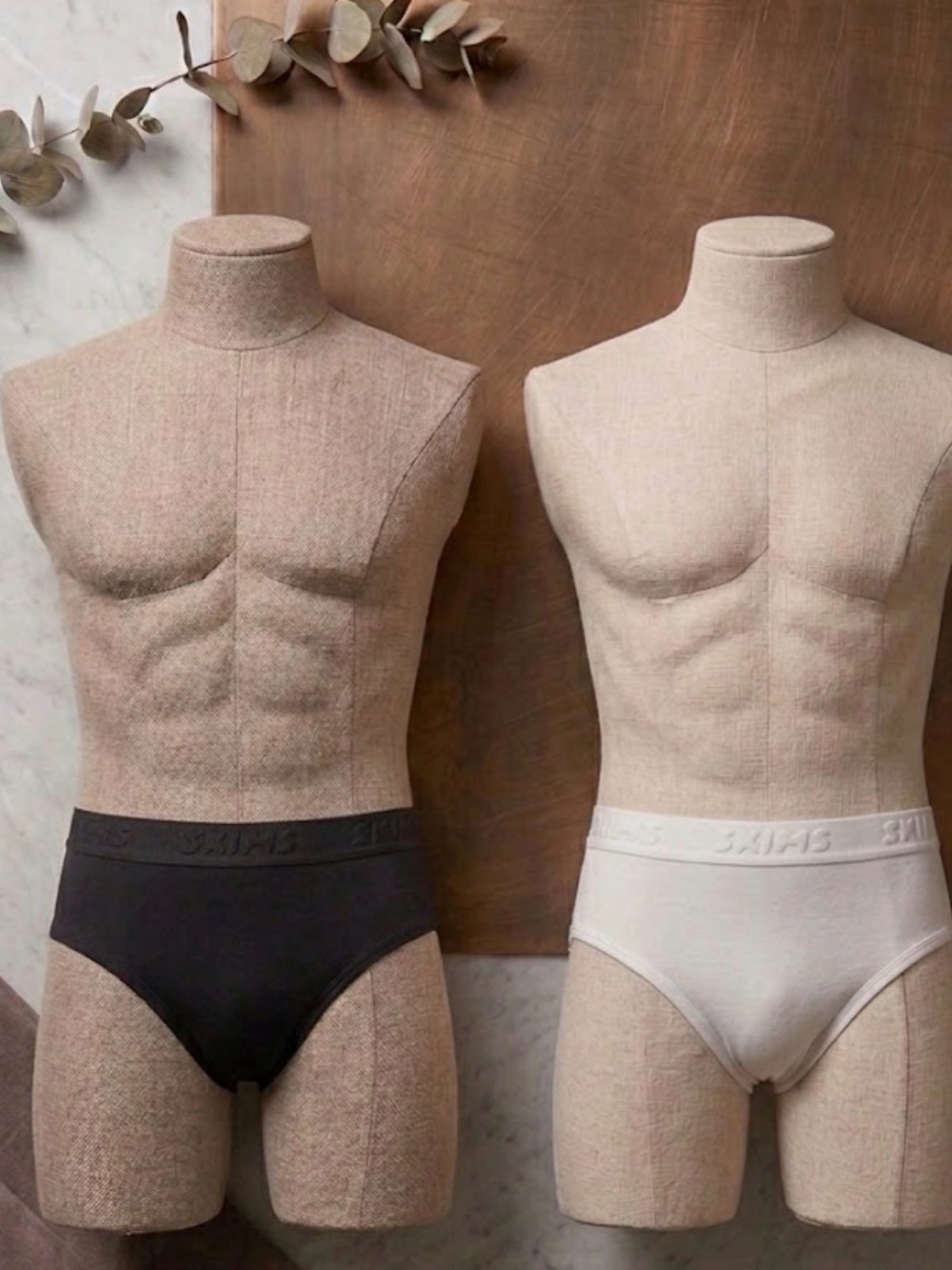 Skims men’s briefs 2-Pack Cotton Blend Briefs in Black & White
